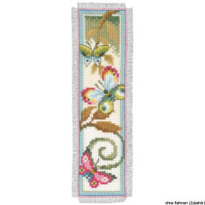 Vervaco Bookmark counted cross stitch kit Deco butterflies kit of 2, DIY