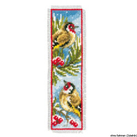 Segnalibro Vervaco "Uccelli in inverno", set di 2, schema di conteggio