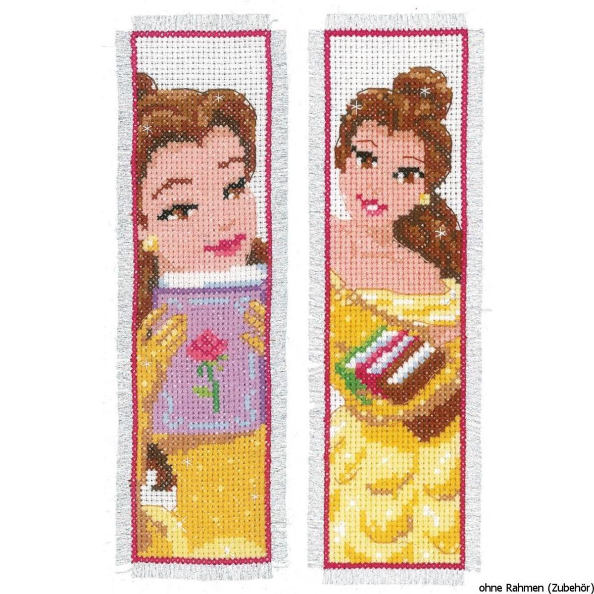 Vervaco Disney bookmark "Belleza Aida", set de...