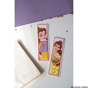 Vervaco Bookmark counted cross stitch kit Disney Beauty...