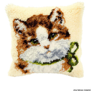 Vervaco Latch hook kit cushion Cat, DIY