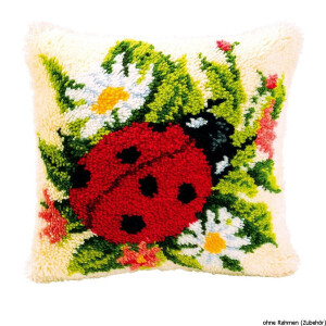 Vervaco Latch hook kit cushion Ladybug, DIY