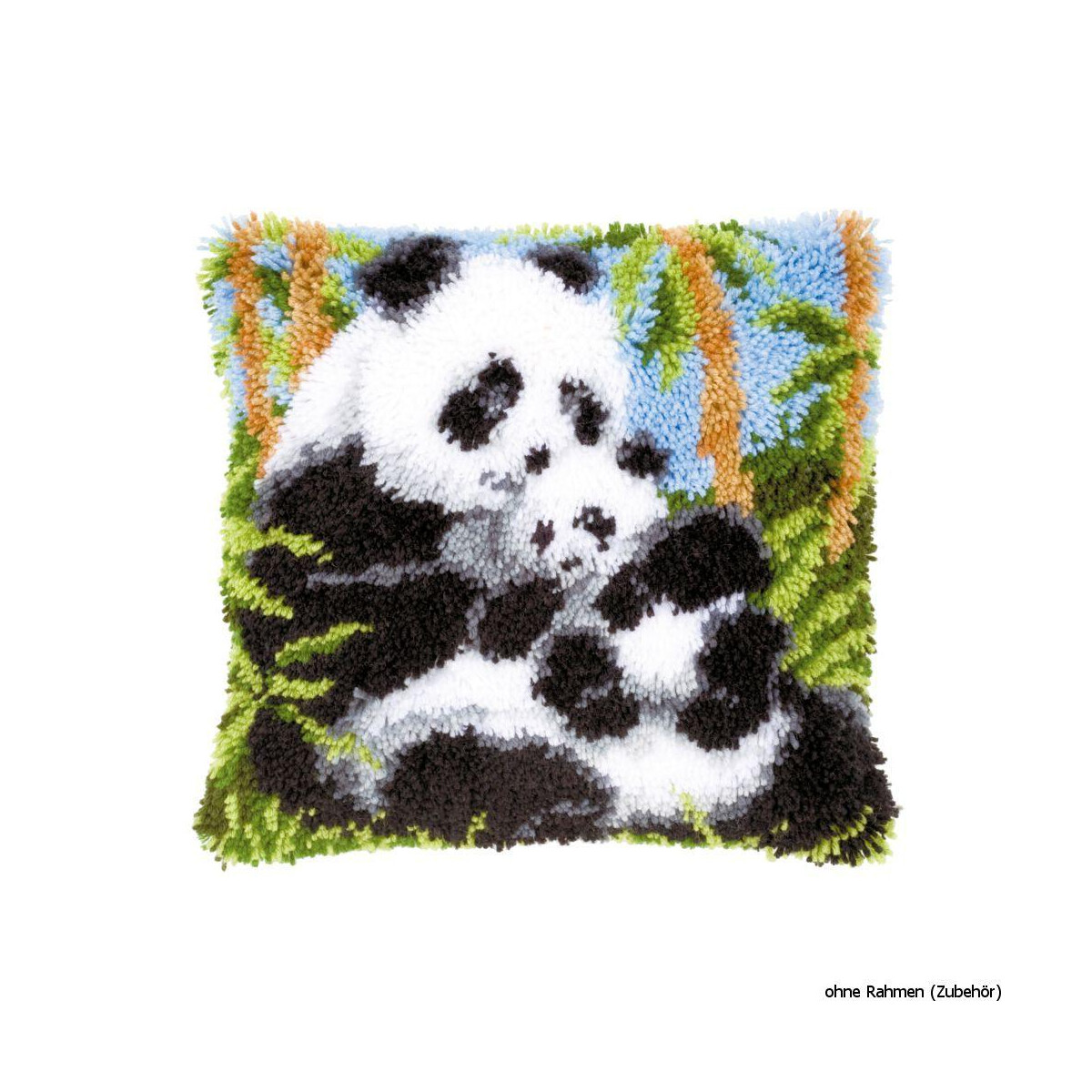Auslaufmodell Vervaco Knüpfkissen "Pandas"