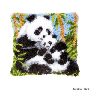 Vervaco Latch hook kit cushion Panda bears, DIY