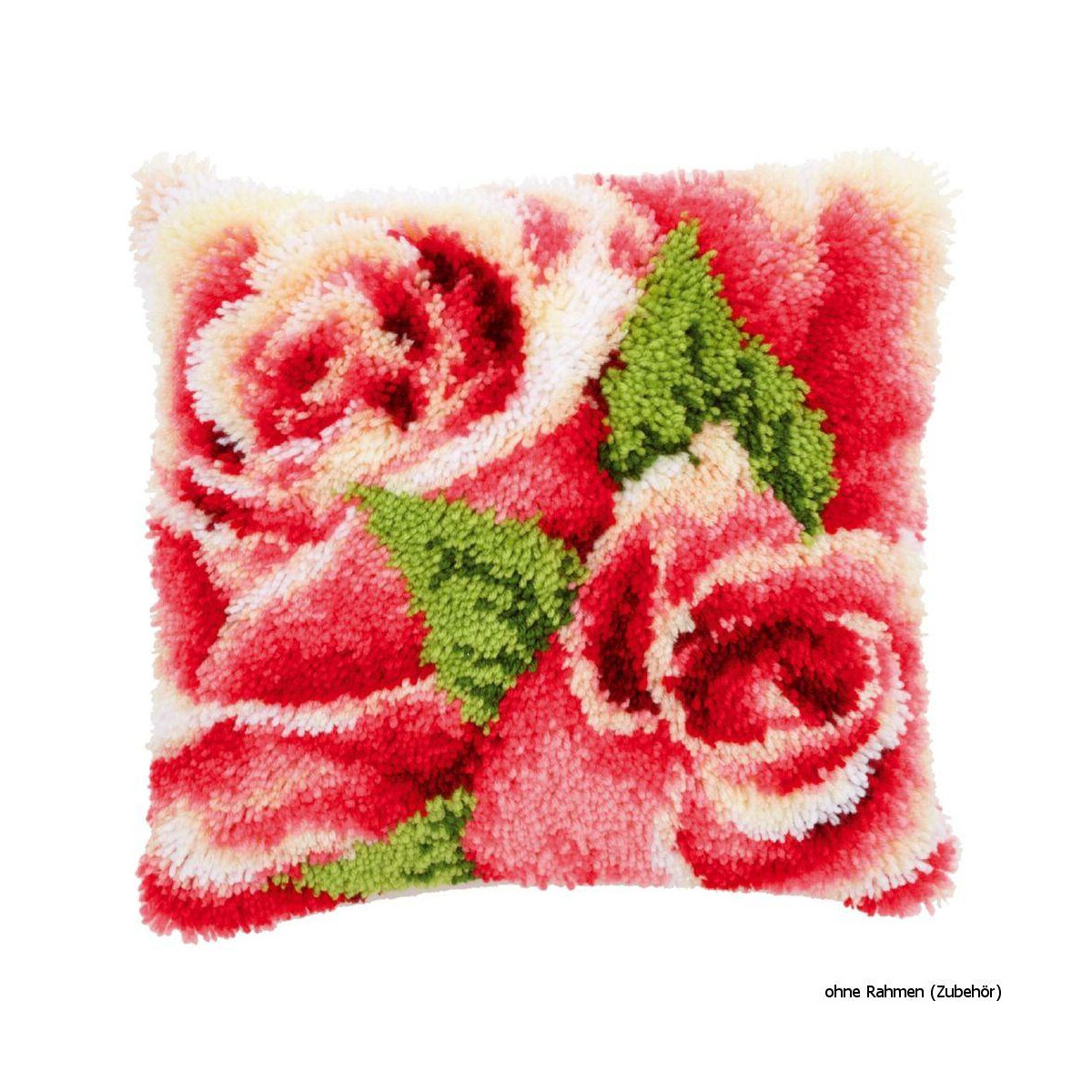 Cuscino annodato Vervaco "Fiore di rosa"