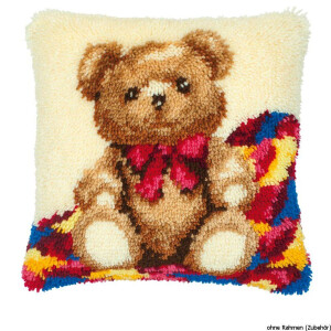 Vervaco Latch hook kit cushion Bear cub, DIY