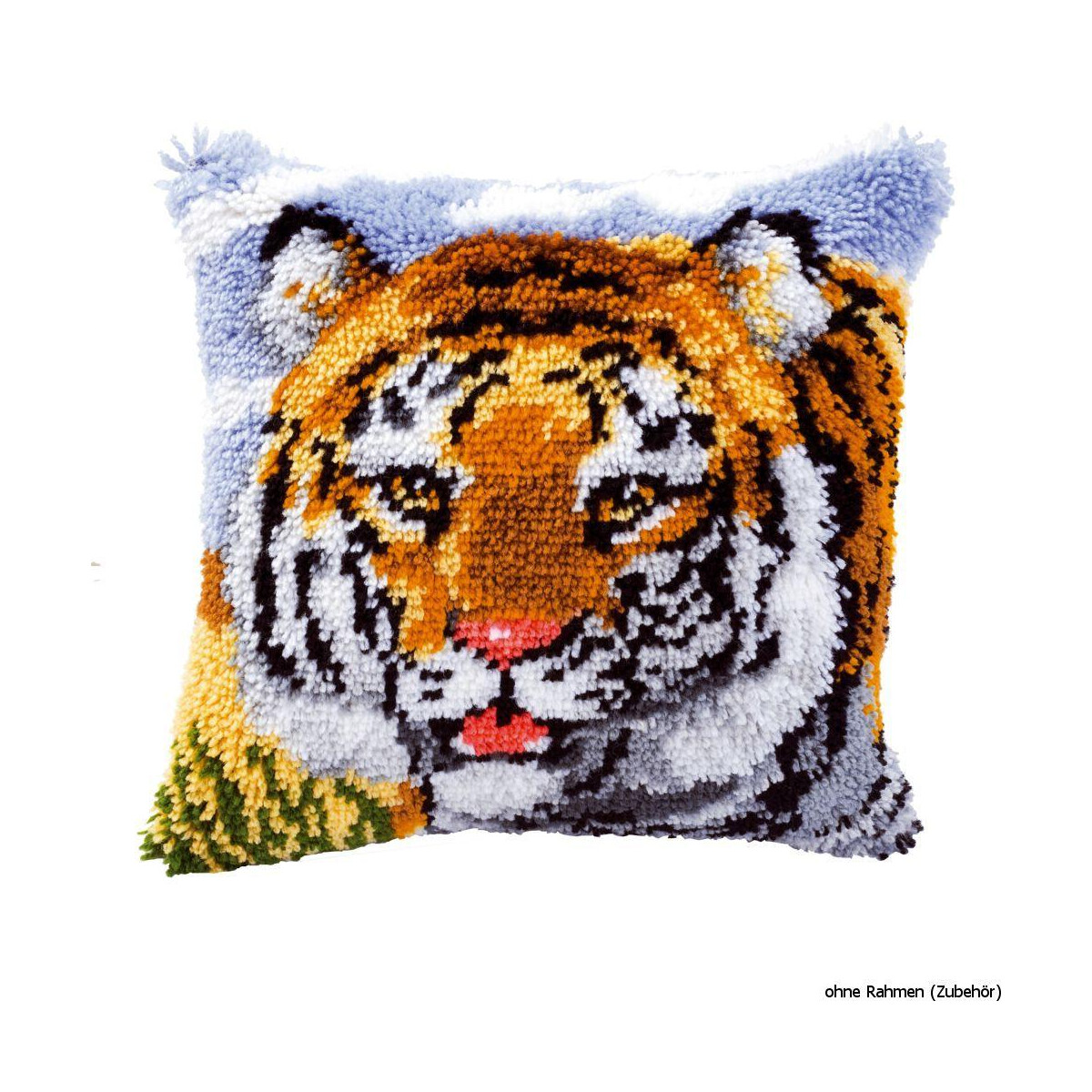 Vervaco Latch hook kit cushion Tiger, DIY