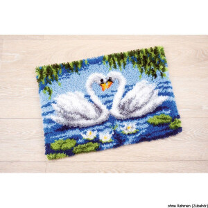 Vervaco Latch hook rug kit 2 Swans, DIY