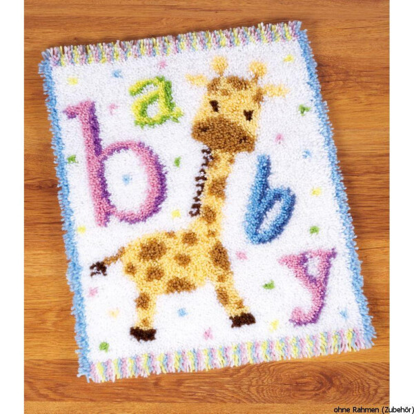 Auslaufmodell Vervaco Knüpfteppich "Baby Giraffe"