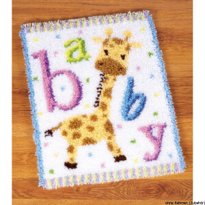 Vervaco Latch hook rug kit Baby giraffe II, DIY
