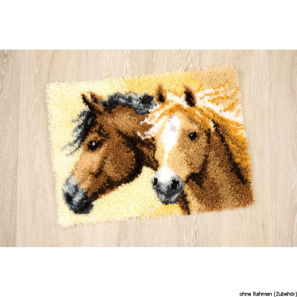 Buy Latch hook rug kit Impetuous horses Vervaco, € 62,19