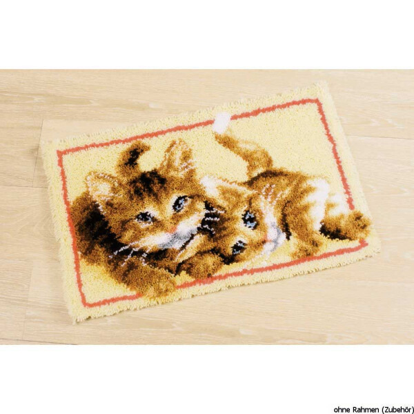 Vervaco Latch hook rug kit Playful cats, DIY