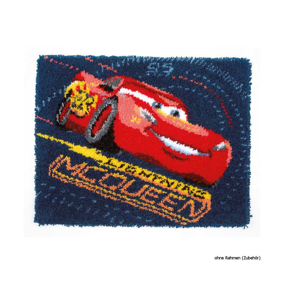 Vervaco Latch hook rug kit Disney Cars Screeching tires, DIY