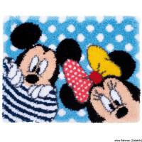 Vervaco Latch hook rug kit Disney Mickey&Minnie Peek-a-boo, DIY