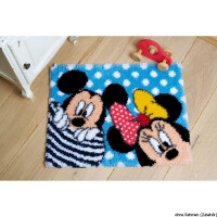 La alfombra anudada de Vervaco Disney "Mickey y Minnie"