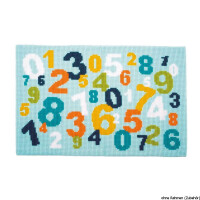 Vervaco cross stitch kit carpet "numbers", stamped, DIY