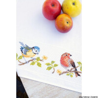 Vervaco Aida tablecloth stitch embroidery kit kit Garden birds, counted, DIY