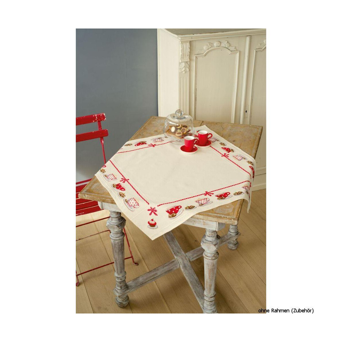 Vervaco Aida tablecloth stitch embroidery kit kit Coffee...