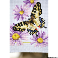 Vervaco Aida table runner stitch embroidery kit Butterflies, counted, DIY