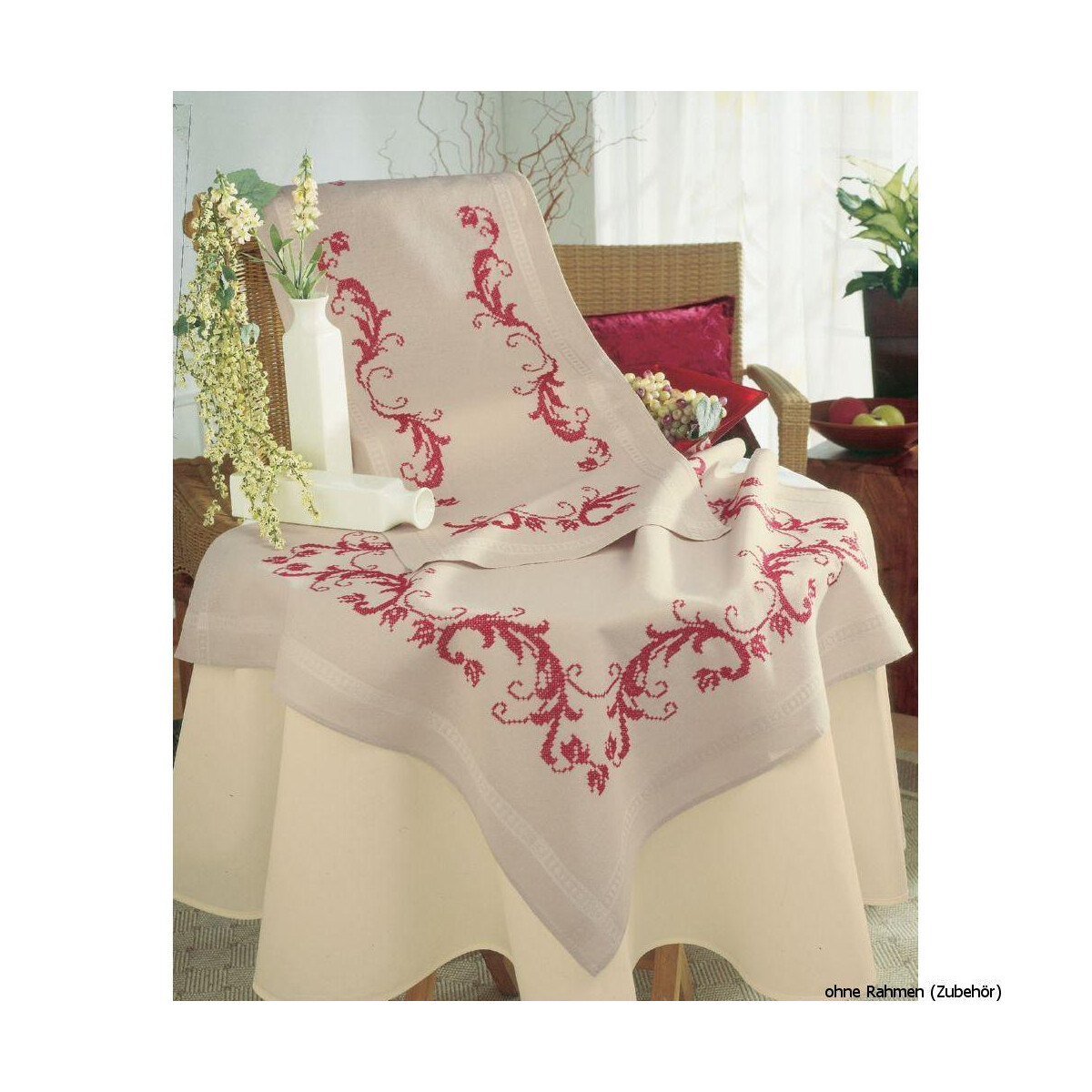 Vervaco table runner stitch embroidery kit Red...