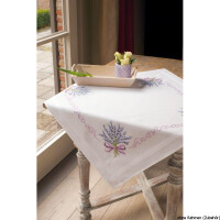 Vervaco tafelkleed "Lavendelboeket", borduurpatroon getekend