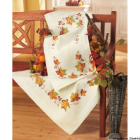 Vervaco tablecloth stitch embroidery kit kit Autumn leaves, stamped, DIY