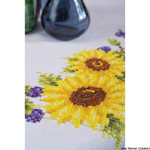 Vervaco tablecloth stitch embroidery kit kit Sunflowers, stamped, DIY