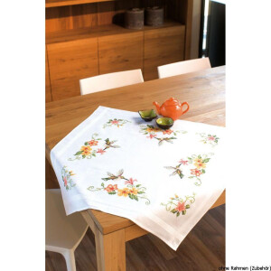 Vervaco tafelkleed "Kolibri", borduurpatroon getekend
