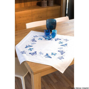 Vervaco tafelkleed "Blauwe vlinders",...