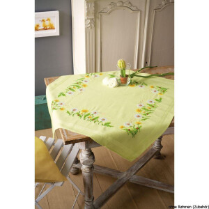Vervaco tablecloth stitch embroidery kit kit Dandelions, stamped, DIY
