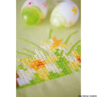 Vervaco tablecloth stitch embroidery kit kit Easter bunnies, stamped, DIY
