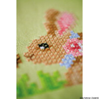 Vervaco tablecloth stitch embroidery kit kit Easter bunnies, stamped, DIY