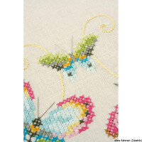 Снятая с производства скатерть Vervaco "Бабочки", предварительно нарисованный дизайн вышивки