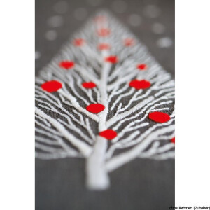 Vervaco Bedruckter langer Tischläufer "Weihnachtsbäume", Stickbild vorgezeichnet
