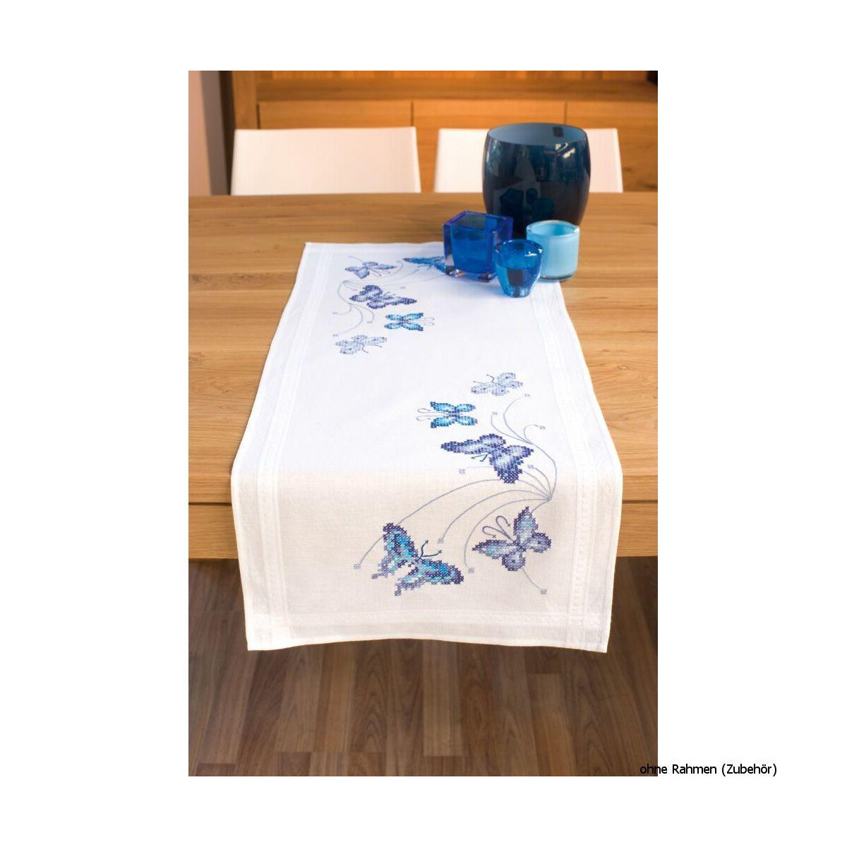 Vervaco table runner stitch embroidery kit Blue...