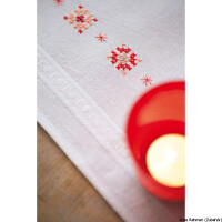 Vervaco table runner stitch embroidery kit Christmas elves, stamped, DIY