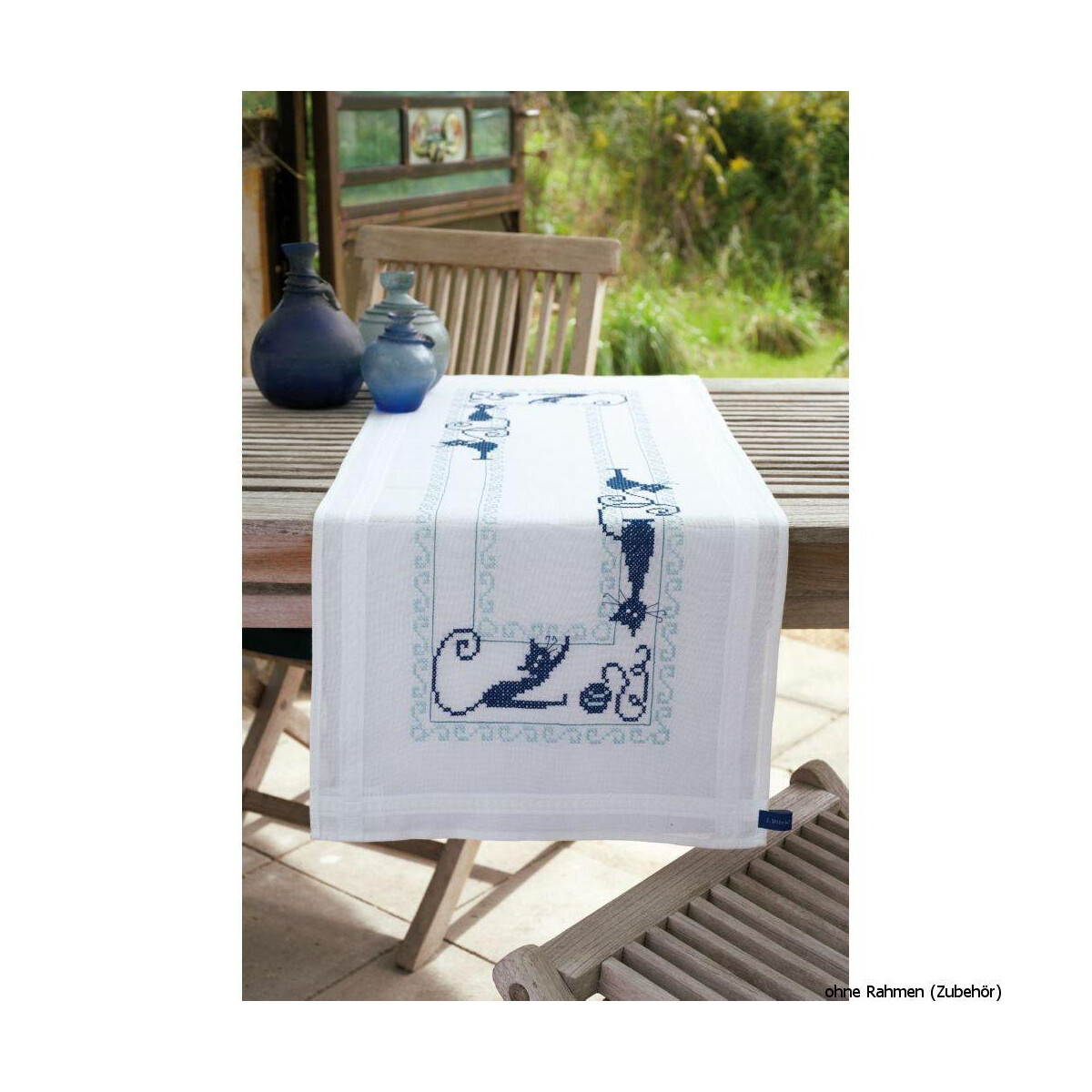 Vervaco table runner stitch embroidery kit Cheerful cats,...