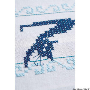 Vervaco table runner stitch embroidery kit Cheerful cats, stamped, DIY