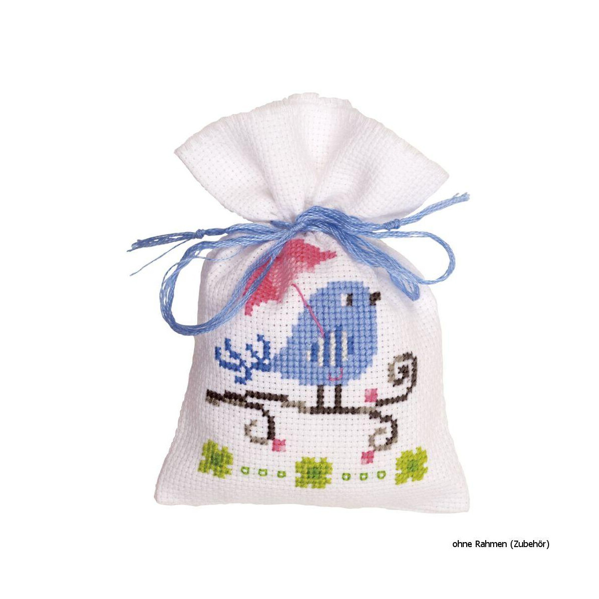 Vervaco counted herbal bags stitch kit Blue bird, DIY