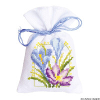 Vervaco counted herbal bags stitch kit Spring flowers kit of 3, DIY