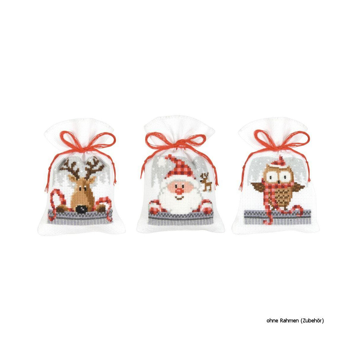Vervaco counted herbal bags stitch kit Christmas buddies...