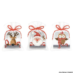 Vervaco counted herbal bags stitch kit Christmas buddies...