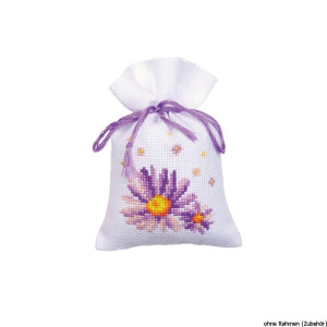 Vervaco counted herbal bags stitch kit Purple asters kit...