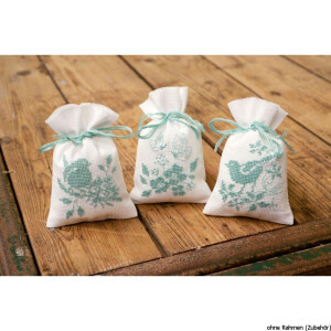 Vervaco counted herbal bags stitch kit Birds and blossoms...