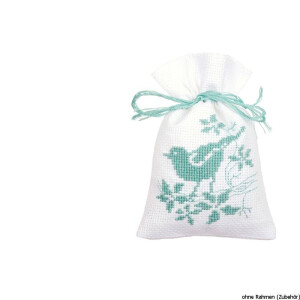 Vervaco counted herbal bags stitch kit Birds and blossoms kit of 3, DIY