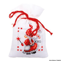 Vervaco counted herbal bags stitch kit Christmas elves kit of 3, DIY