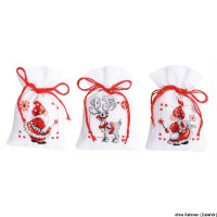 Vervaco counted herbal bags stitch kit Christmas elves kit of 3, DIY