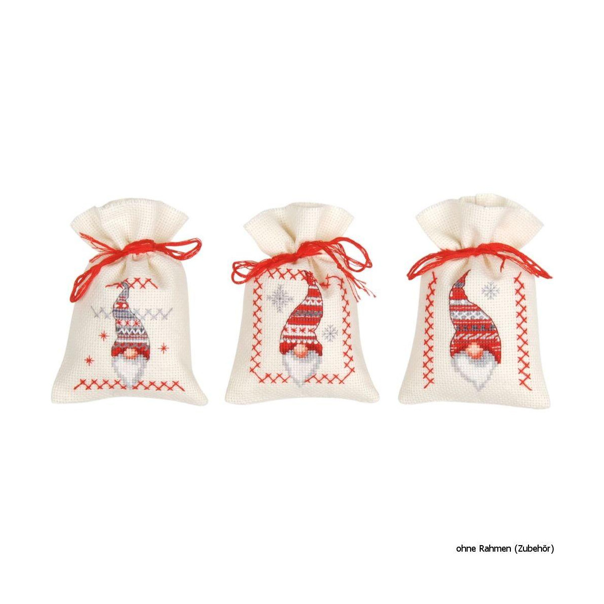 Vervaco counted herbal bags stitch kit Christmas gnomes...