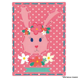 Vervaco embroidery cards stitch kit "rabbit with...