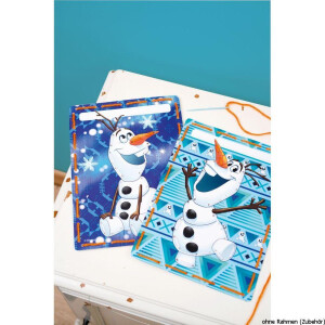 Vervaco stamped Embroidery card kit Disney Olaf kit of 2,...